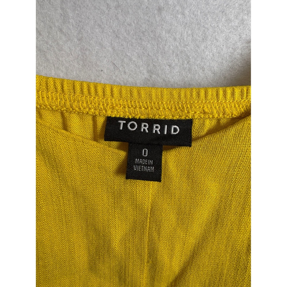 Torrid Yellow Tiered Maxi Dress Size 0 Boho Summer Resort Pockets - Picture 5 of 9
